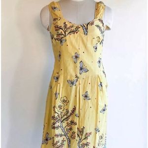 Yellow Sundress Red Blue Butterfly Deer Kawaii Size Medium